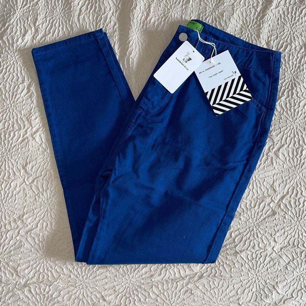 Anthropologie Sandrine Rose Womens Capri Jeans Cotton The Virgin Label Blue 24
